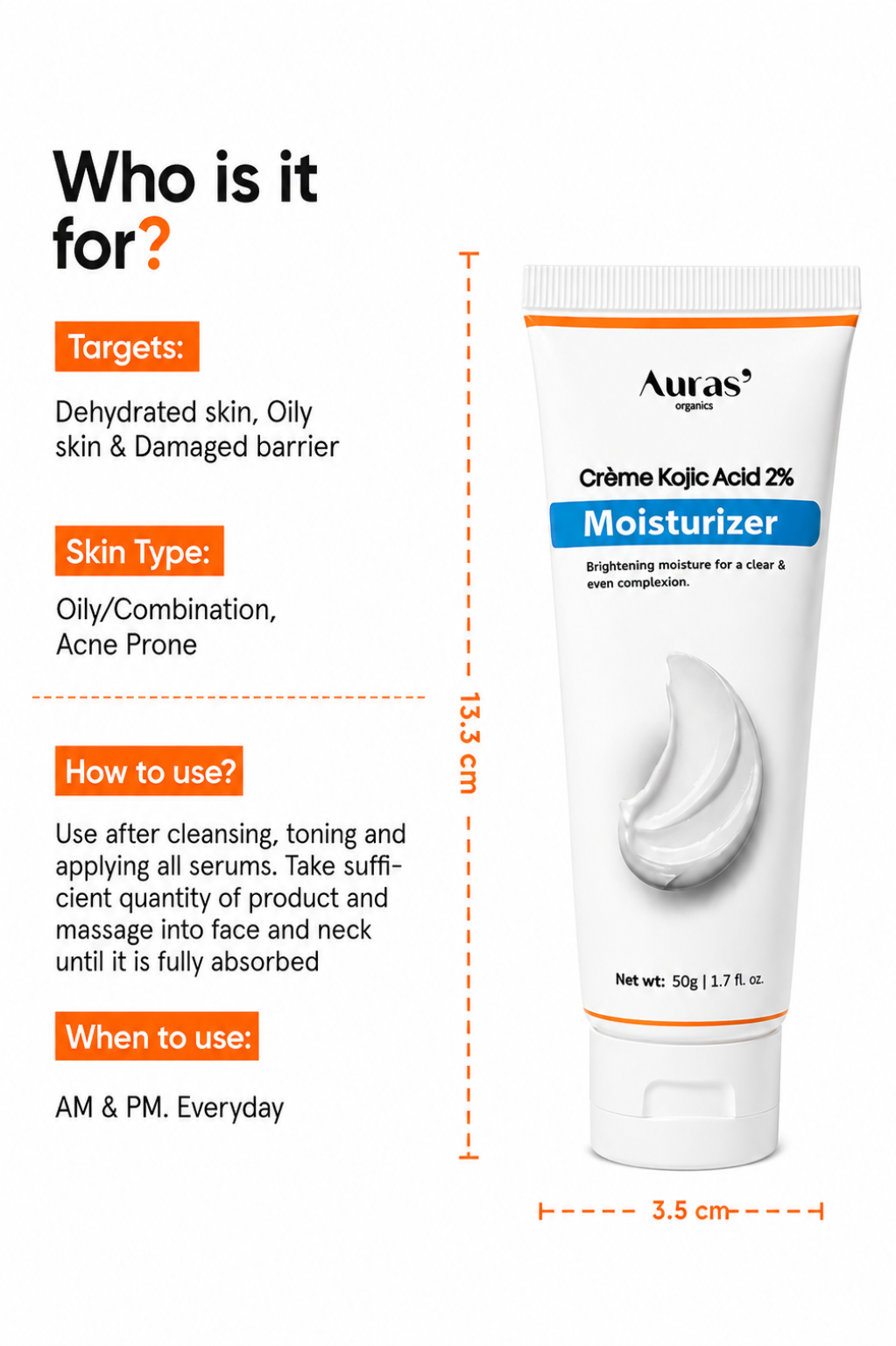 Kojic Acid 2% Face Moisturizer